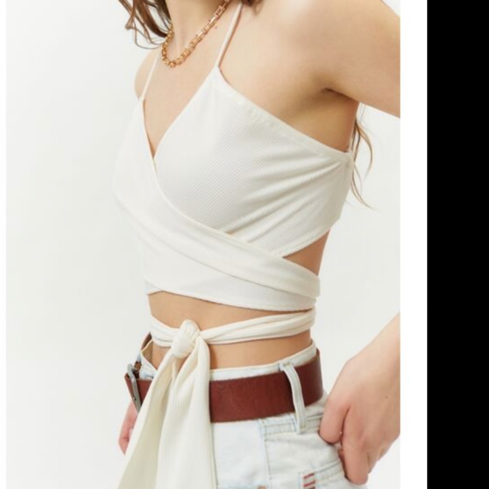 All Tied Up Convertible Wrap Modern Hipster Hippie Art Tank Cami Top Blouse